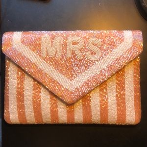 MRS clutch for wedding, bachelorette, bridal shower